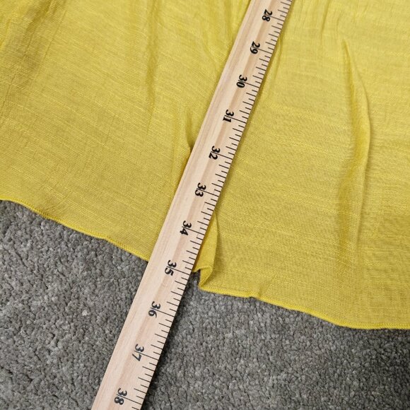 Cherie Bliss Women's Open Front Cardigan S / M Yellow Cotton Blend Seersucker - Picture 7 of 7